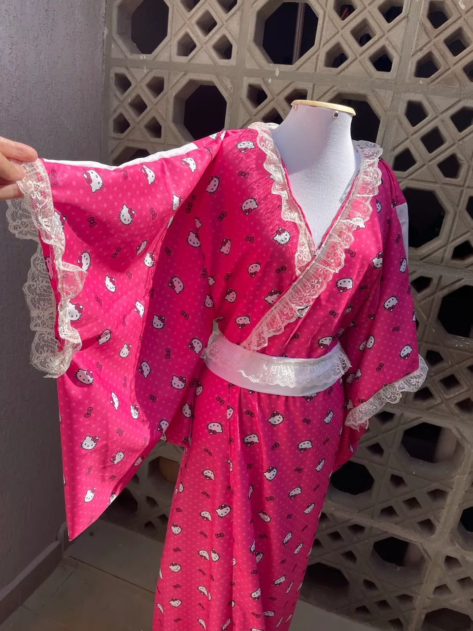 Kimono Kawaii Hello kitty tam P/M  - Foto 2