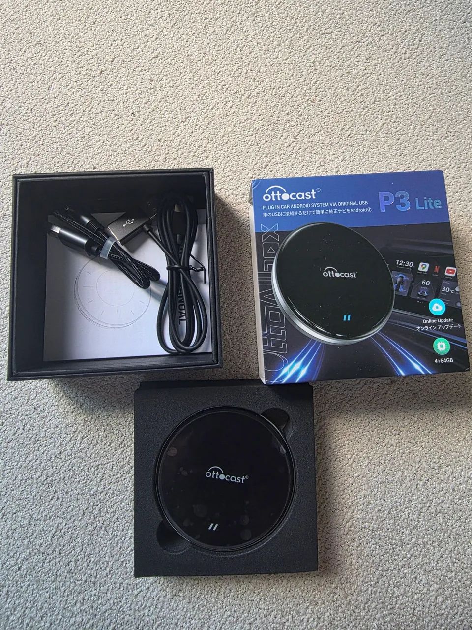Ottocast P3 Lite - ai box wireless android auto e apple car para