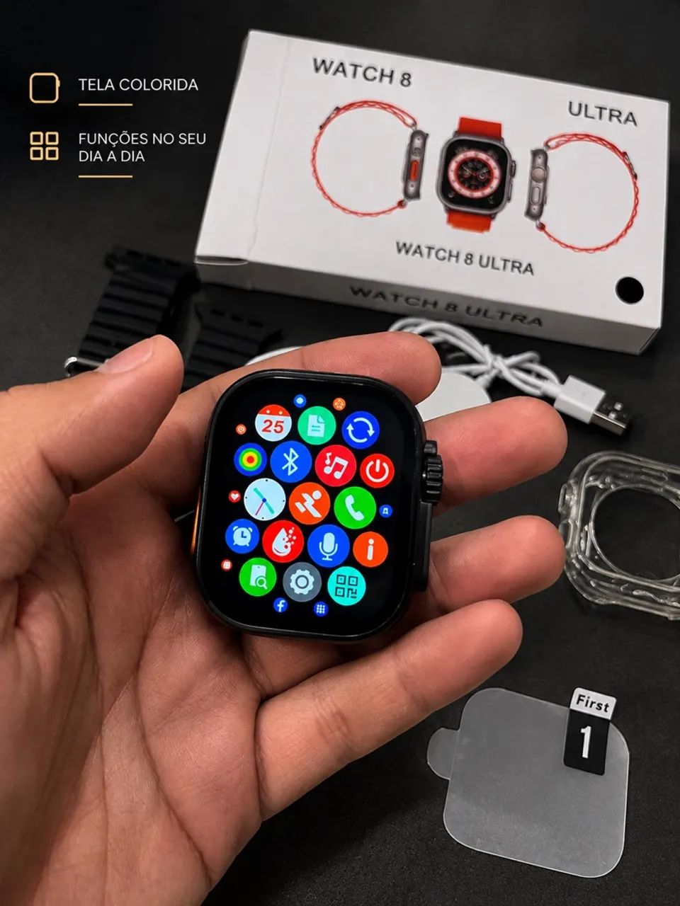 Relógio Smartwatch Watch 8 Ultra + Pulseiras e Acessórios  - Foto 2