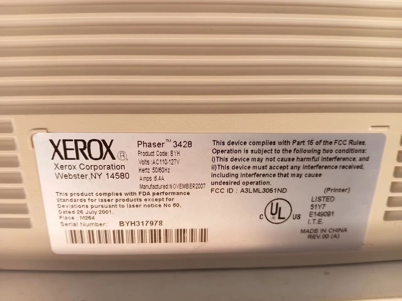 Impressora Laser Xerox Phaser 3428 (Sem Toner / Sem Cabos) - Foto 5