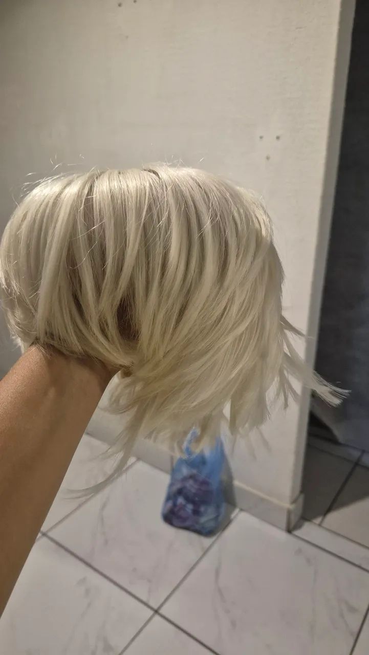 Peruca branca cosplay - Foto 5