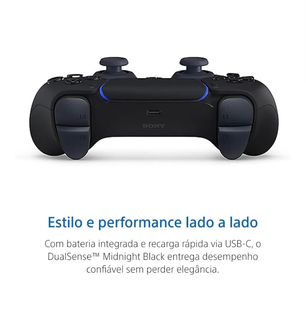 PS5 CONTROLE DUALSENSE PRETO  - Foto 4
