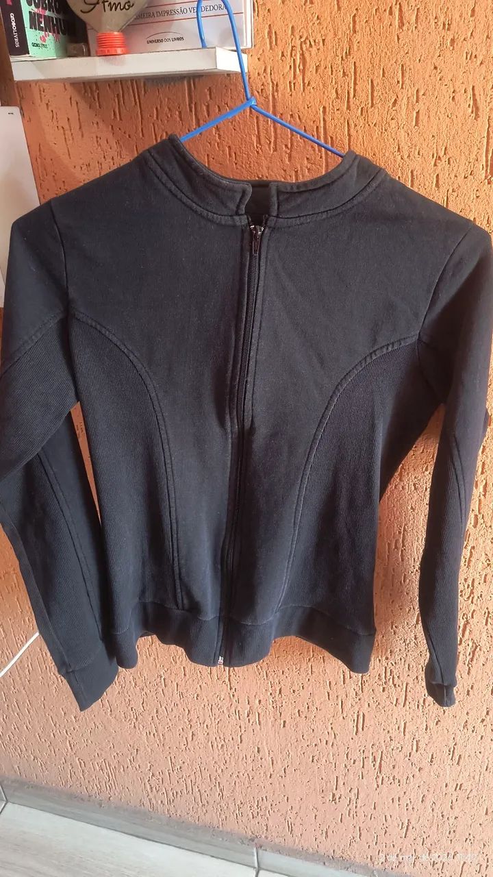 Blusa moletom com zíper tamanho M - Foto 5