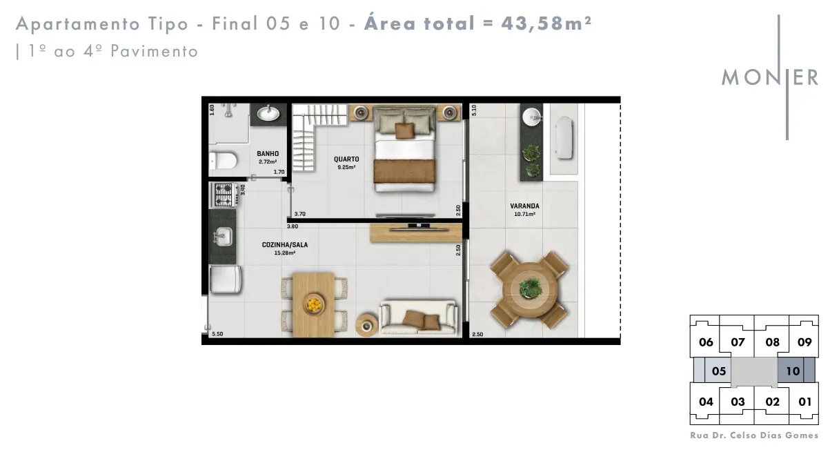 PLANTA 43m²