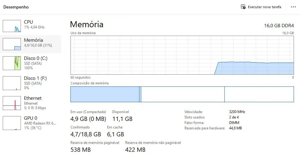 Kit Memória RAM 16GB DDR4 3200MHz RGB - Foto 5