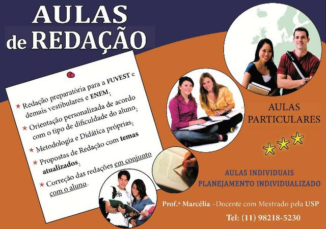 Aulas de Redação para Vestibular - Curso Extensivo 2018 - SP