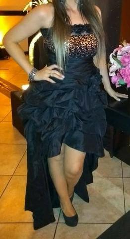 Vestido preto luxo festa formatura casamento