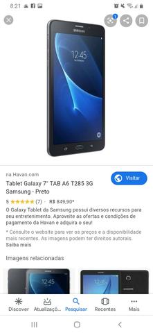 Tablet a6 samsung troco nu selula ou vendo - Foto 4