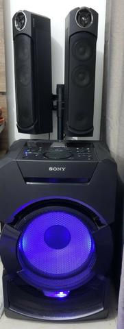 Mini System Sony Mhg-gt5d cm Bluetooth Nfc e Led Multicolorido - Bivolt - Foto 4