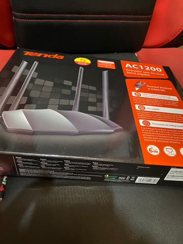 Roteador tenda gigabyte ac8 ac1200 mbps 1ghz 4 antenas 6dbi
