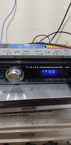 Vendo ou troco Rádio automotivo vizion car MP3 1782BT novo 