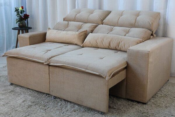 Sala sofá retrátil e reclinável de 200 cm  - Foto 4