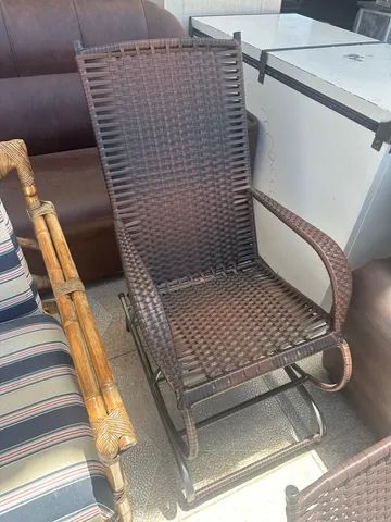 Cadeira de Balanço Nova Direto de Fábrica Marrom - Foto 4