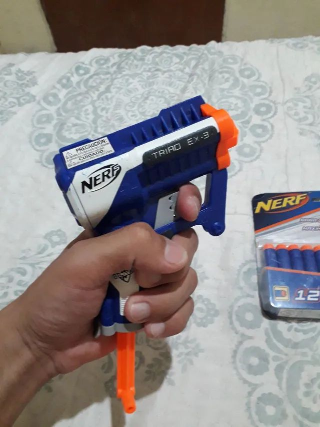 Arminha De Brinquedo Lançador Nerf Com Dardos De Borracha