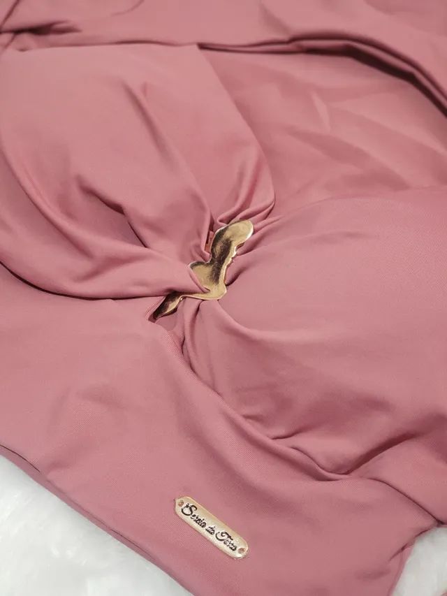 Cropped manga longa blusa com bojo sereia da terra - Foto 3