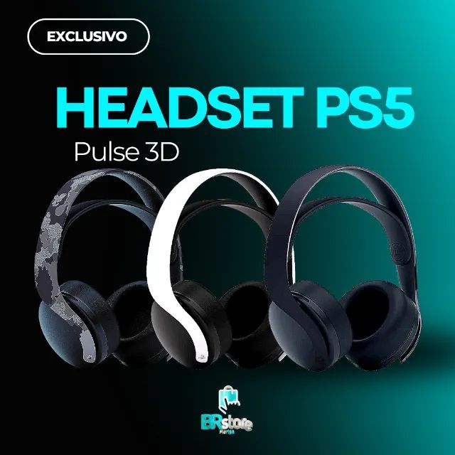 Headset Fone Pulse 3D compatível PS5/PS4/PC lacrado a pronta entrega (Ac. Cartão)