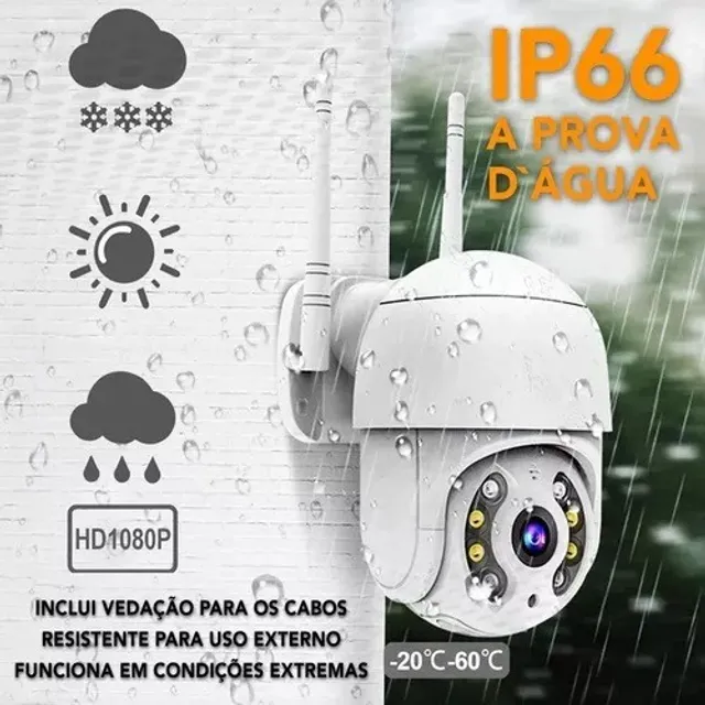 Câmera De Segurança wi-fi externa À Prova D'água full hd yoosee