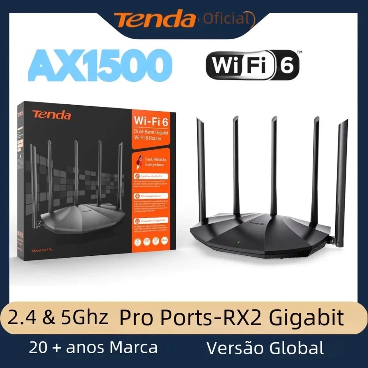 Roteador Tenda AX1500 NOVO / LACRADO!