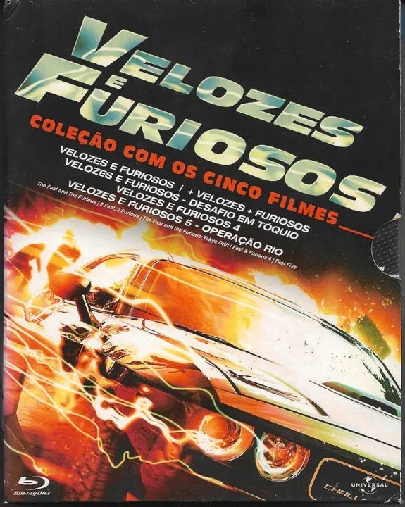 Coleção Velozes e Furiosos 8 Filmes (5 BluRay - 5 DVDs) 