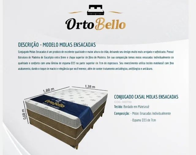 *Cama Box Casal Conjugadas de Molas ensacadas  - Foto 2