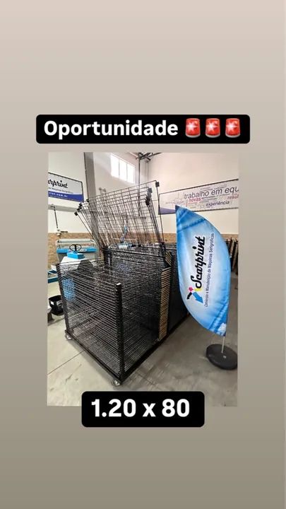 Carrinho secador metálico 1.20. X 80 