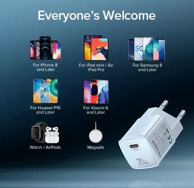 Carregador turbo Iniu usb c 20w + Cabo de 1M tipo C ou lightning - Foto 4