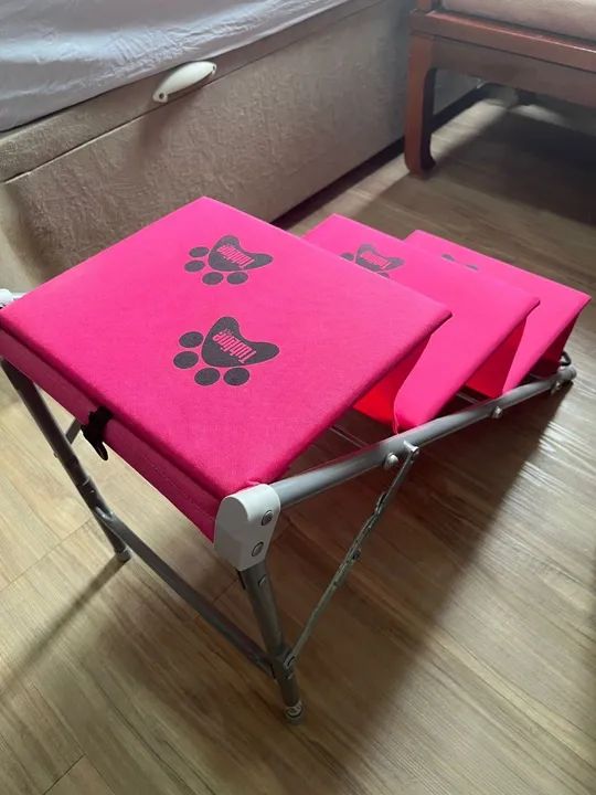 Escada para Pet Tubtime - 3 Degraus - Rosa - Foto 2