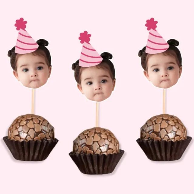 30 TOPPER ROSTINHO PARA DOCES