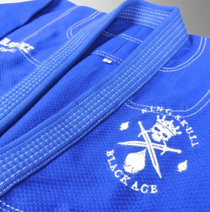 Kimono INFANTIL Trançado Black Ace King Skull - Azul M3 - Foto 2