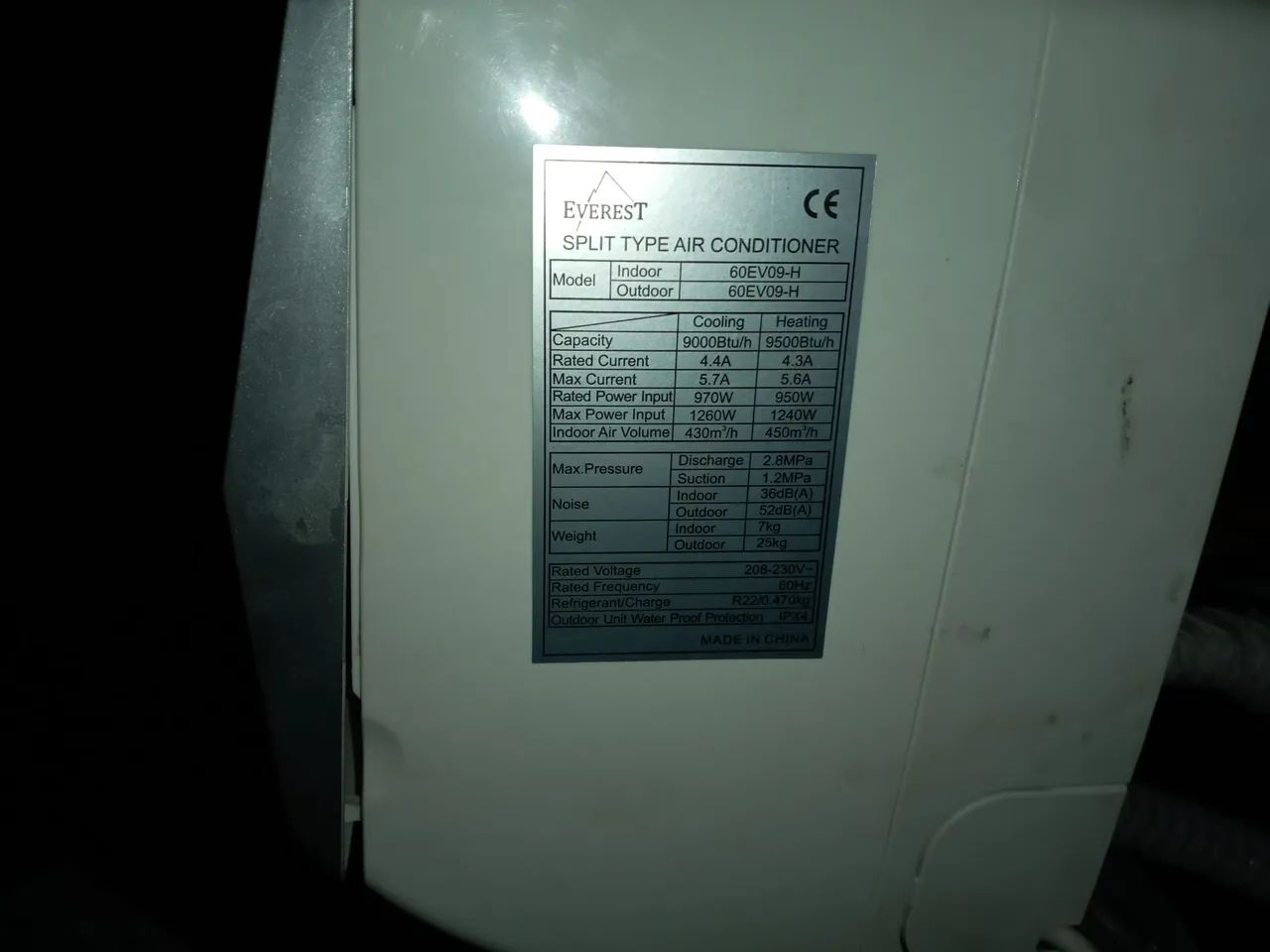 Ar Condicionado Everest Split Usado 9000 btus - Foto 4