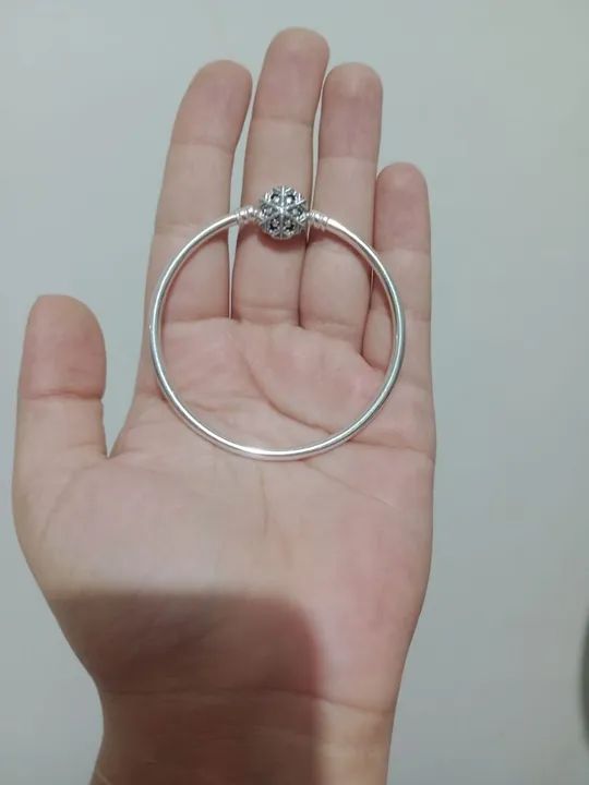 Pulseira Pandora Original com Encanto de Flocos de Nevelor - Foto 2