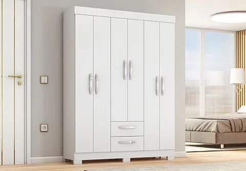Guarda Roupa NT 6015 Notável Branco - Entrega Rápida!  