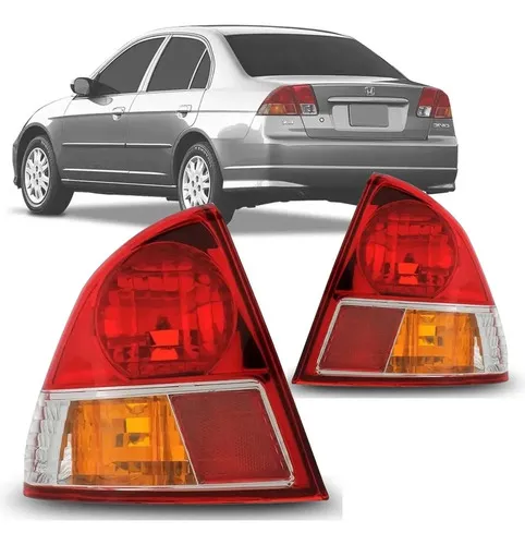 Par De Lanterna Traseira Honda Civic 2004 2005 2006 Canto