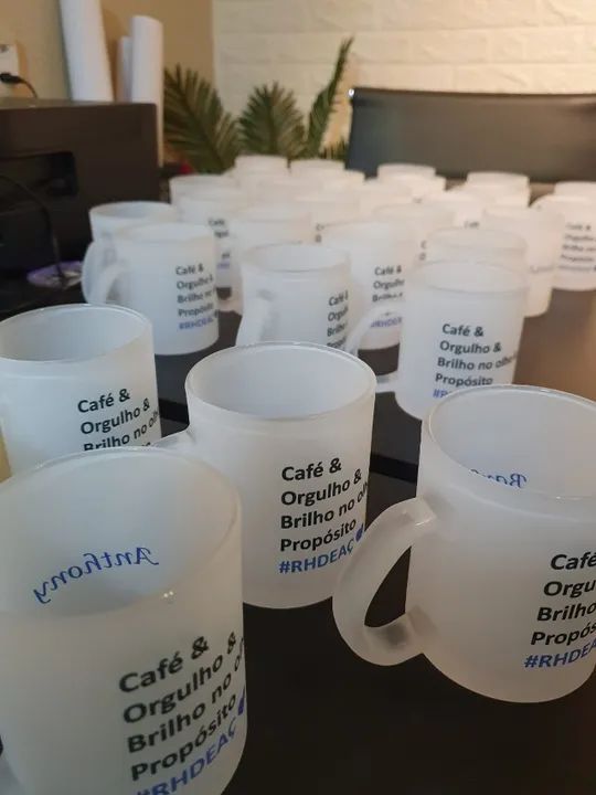 Caneca de vidro personalizada jateada 325ml - Foto 2