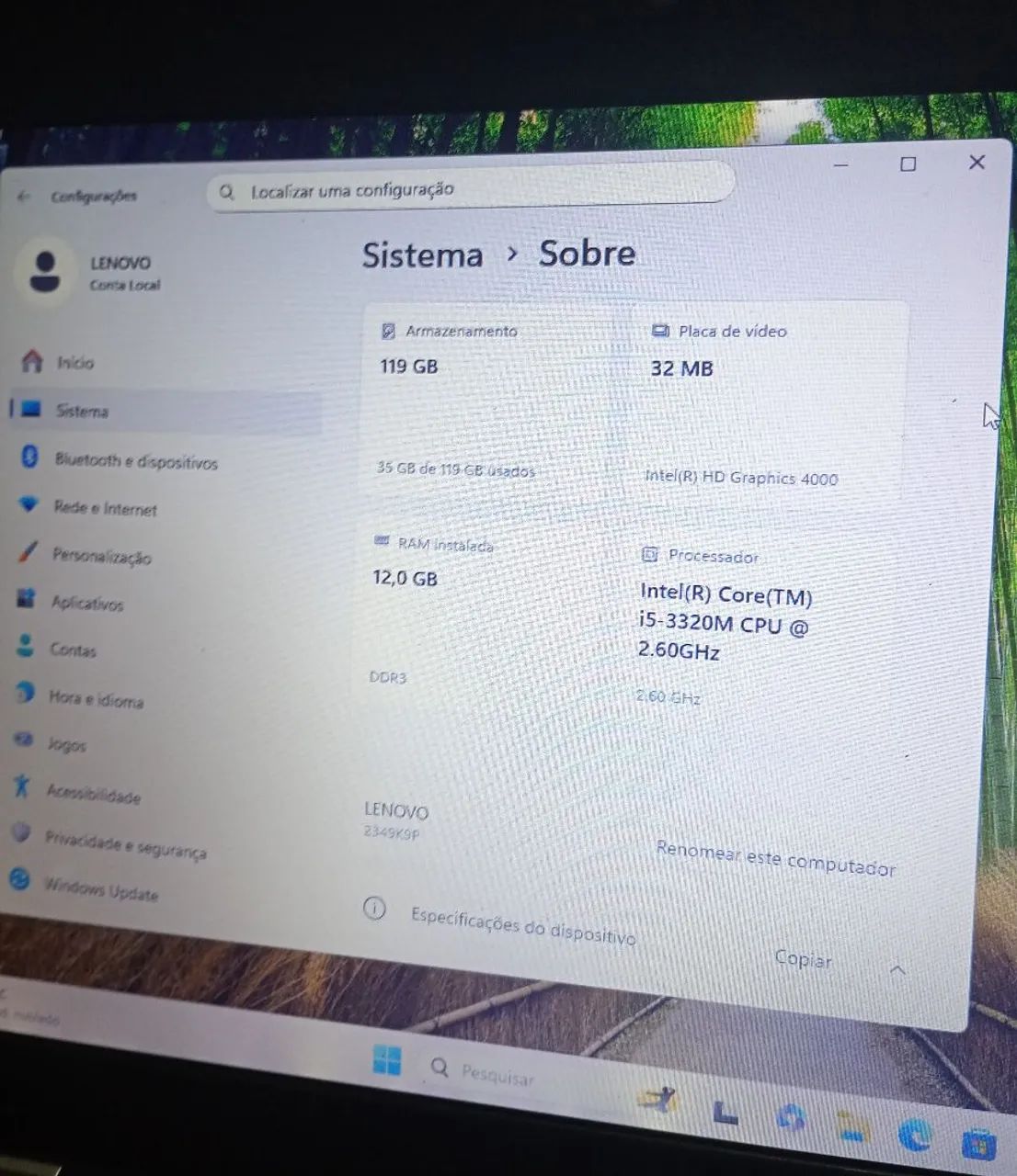 Notebook ThinkPad Win11, 12GB, SSD128GB Bateria 4hs Tá Um Avião  - Foto 4