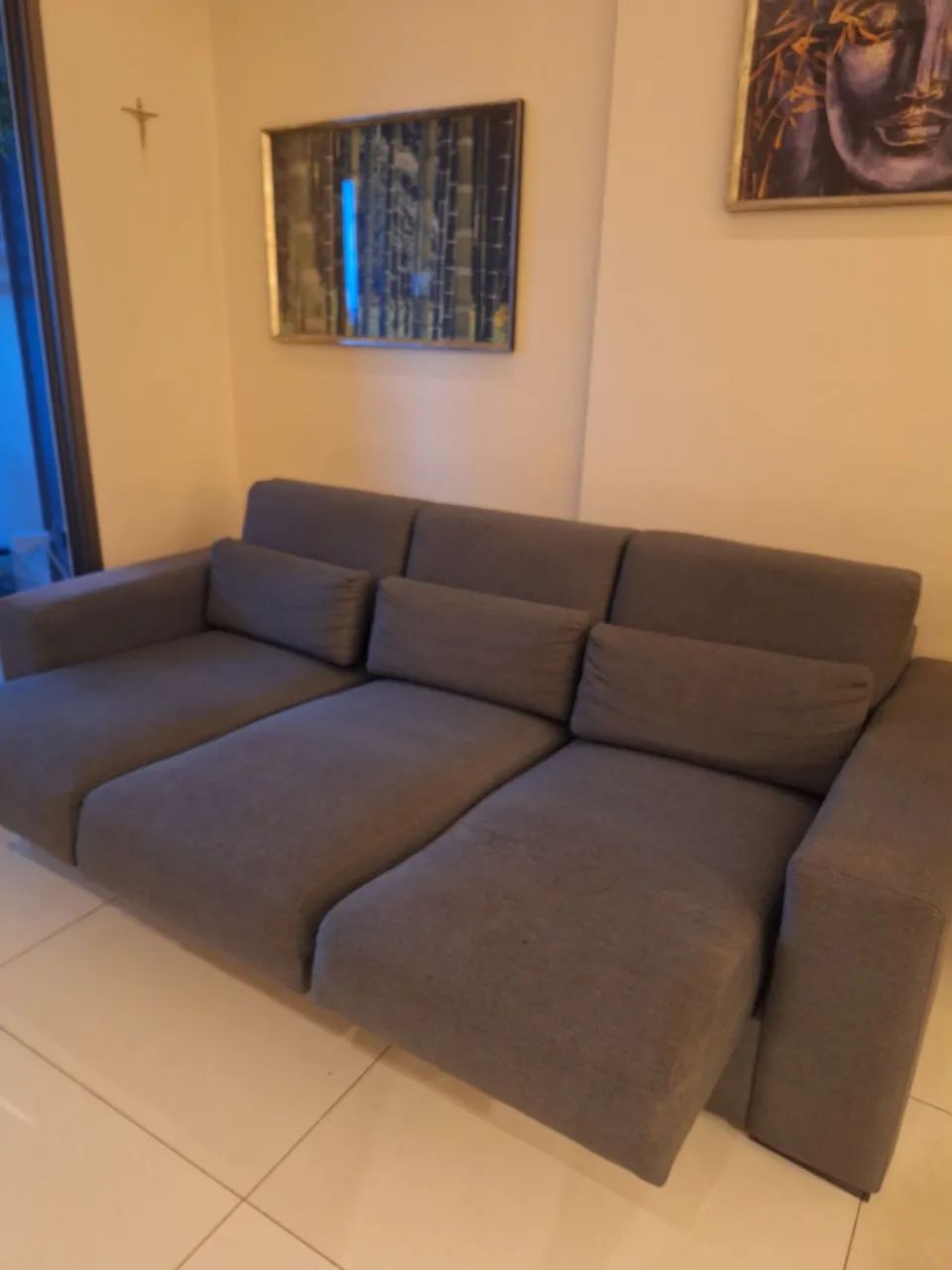 Sofá retrátil três lugares Padrão Líder  - Foto 2