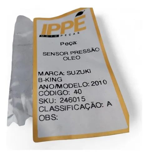 Sensor Pressão Oleo Suzuki B-king 2010 - Foto 4