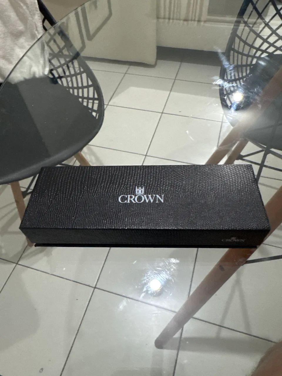 Caneta Crown Dourada - Foto 3