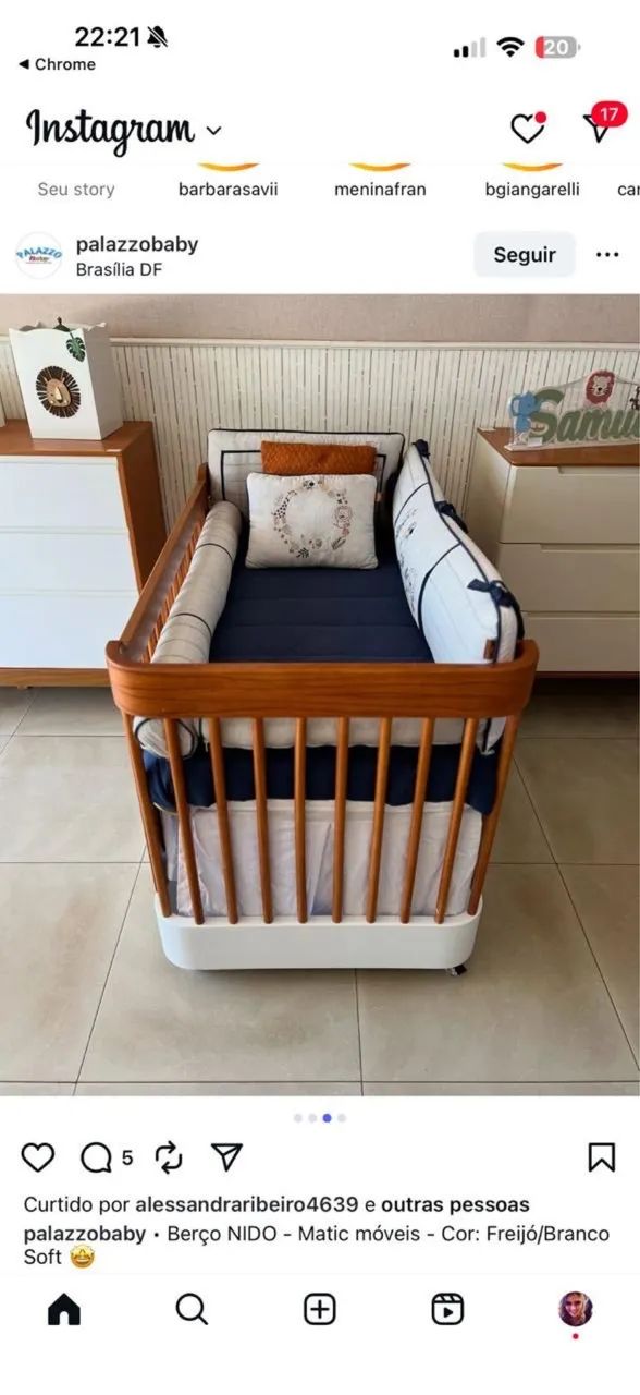 Berço 3 em 1 de madeira Matic lindo!! - Foto 4