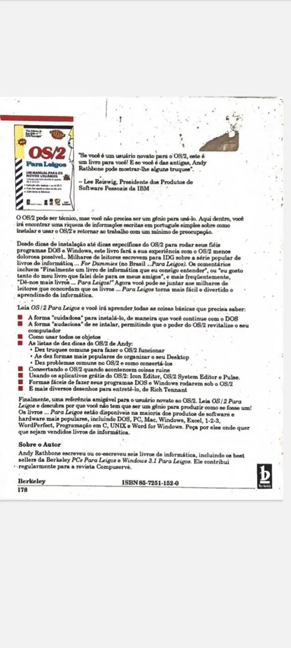 Livro OS/2 Para Leigos - editora Berkeley - 308 páginas - Foto 4