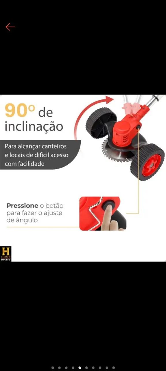 Roçadeira Elétrica 24V com 2 Baterias - Foto 4
