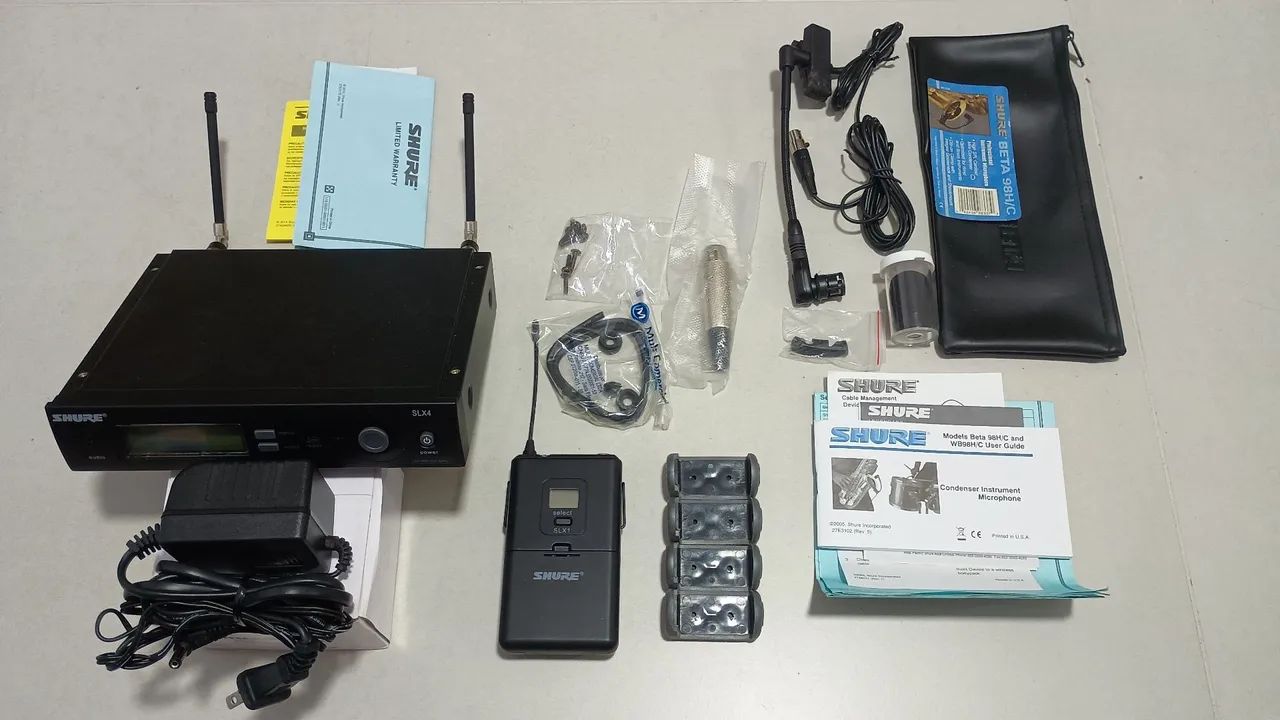 Wireless SHURE com microfone SHURE, para Instrumentistas de sopro