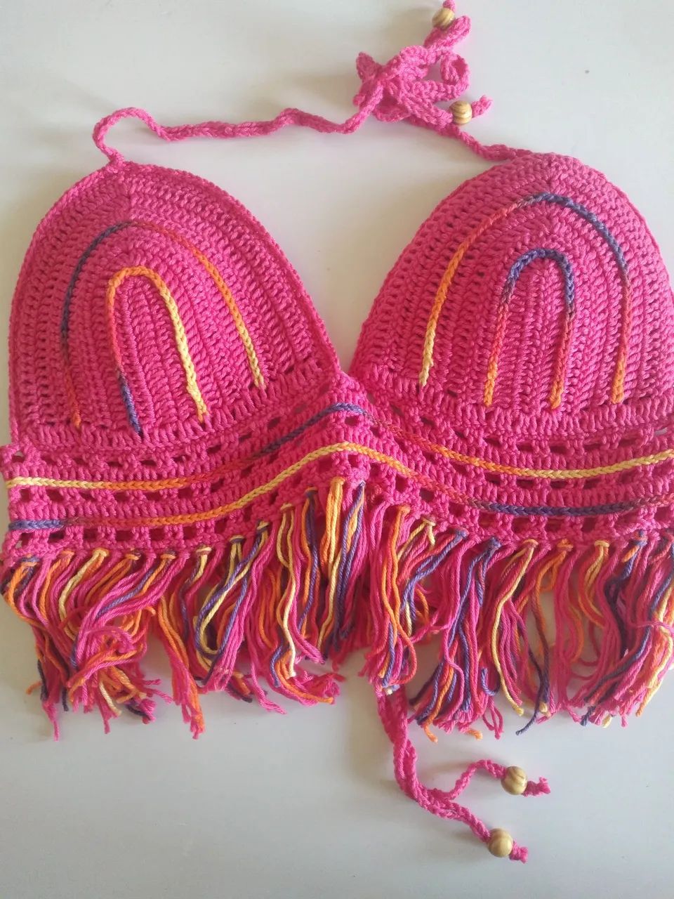 Croped Crochê com Franjas - Artesanal - Foto 4