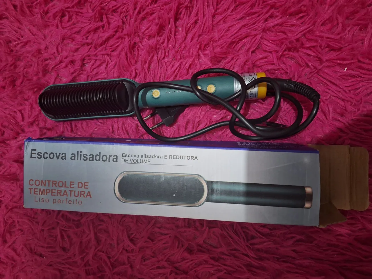 Escova modeladora de cabelo - controle de temperatura - liso perfeito