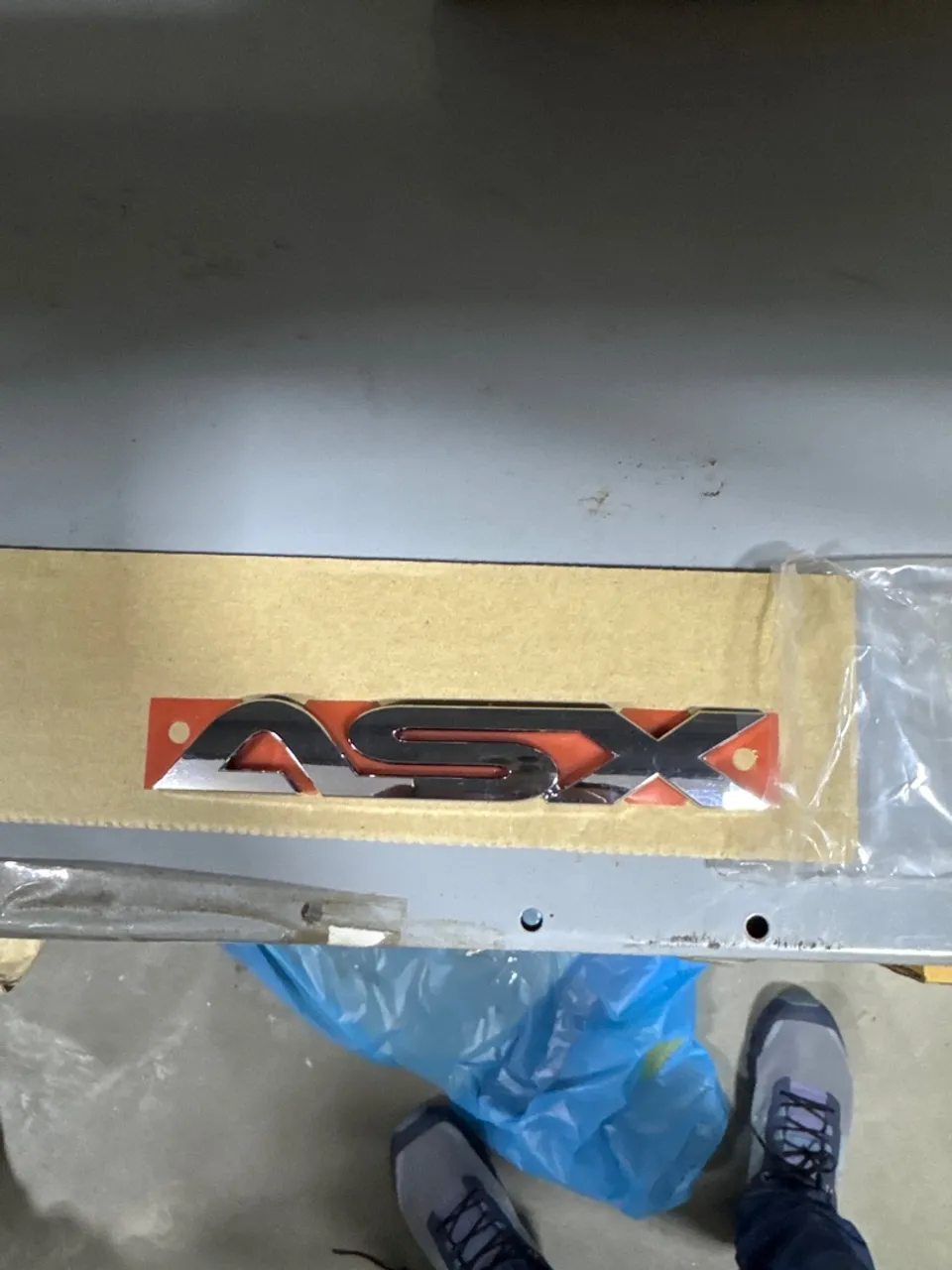 Emblema Traseiro ASX Cromado Original