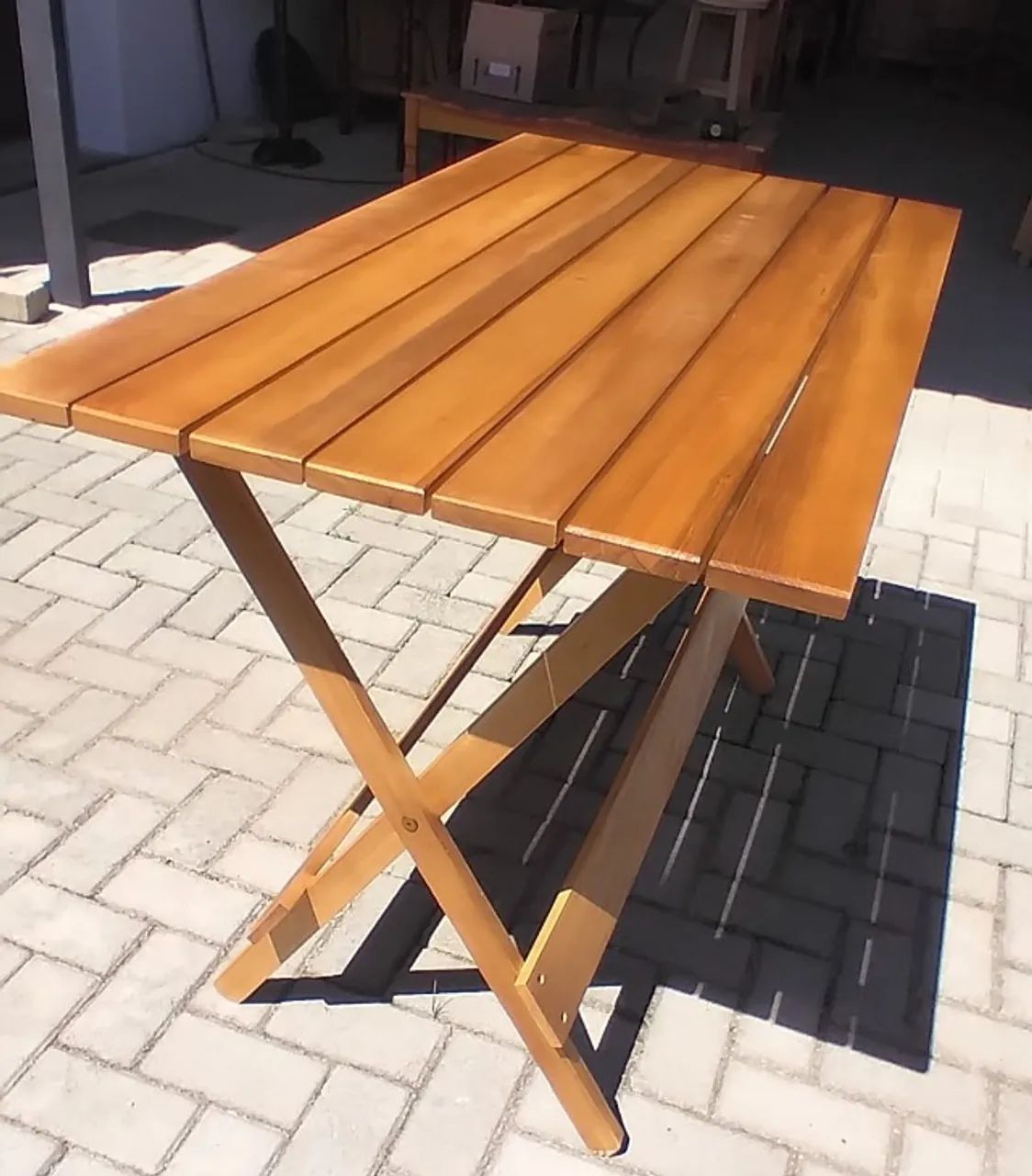 Mesa Eucalipto 1,20 X 65 Envernizada