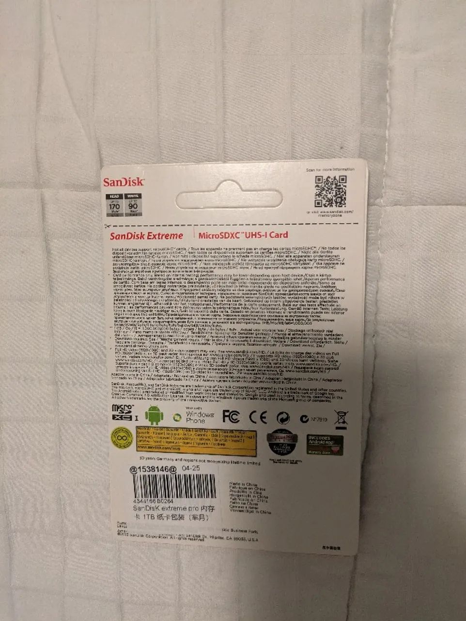 1 TB SD CARD SANDISK EXTEME PRO original - Foto 2