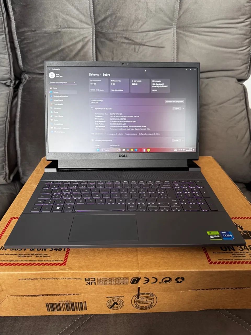 Notebook Gamer Dell G15 - Intel Core i7