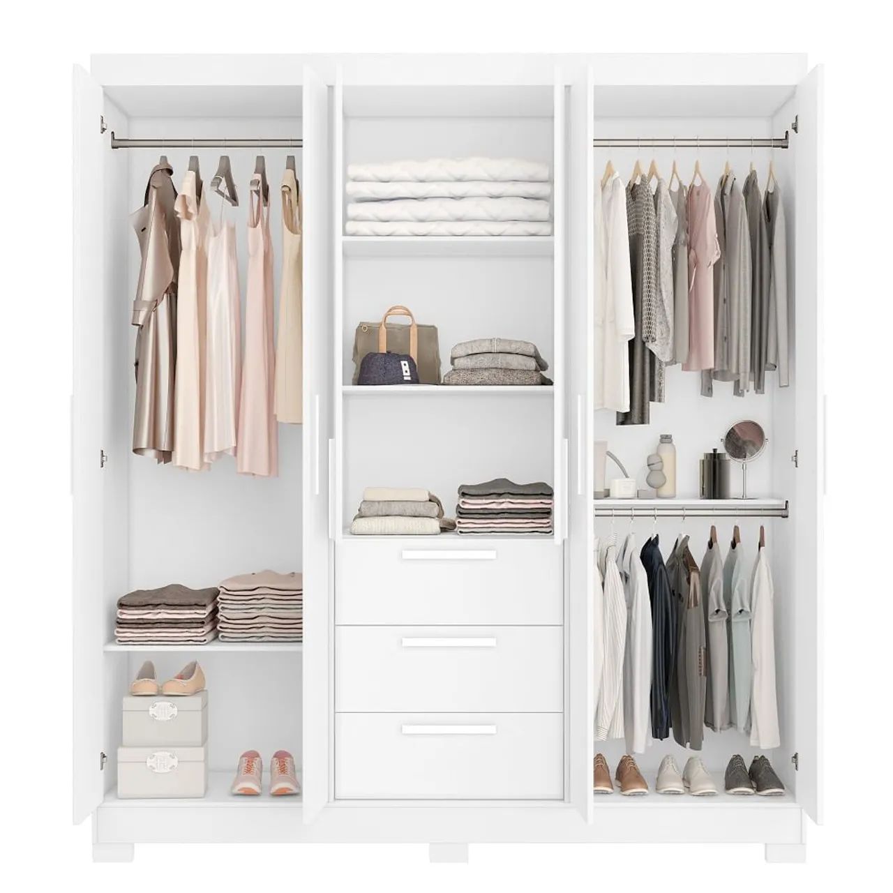Guarda-Roupa 6 Portas Branco - Foto 2