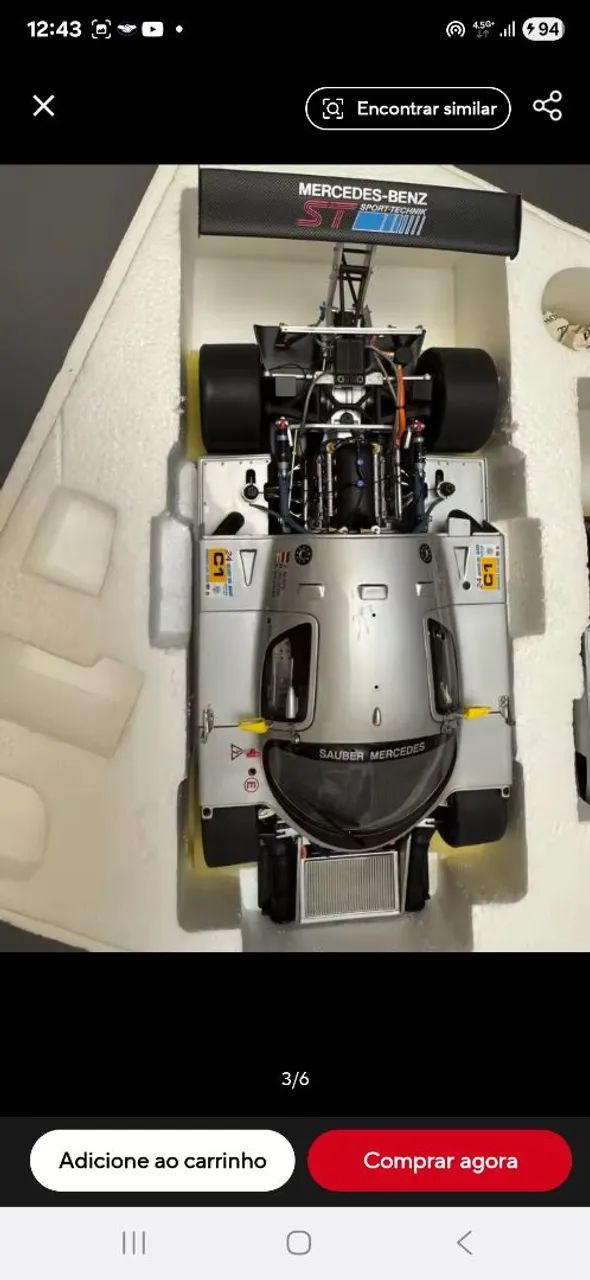 Miniatura 1:18 rarissima sauber exoto #63 campeã lemans nova